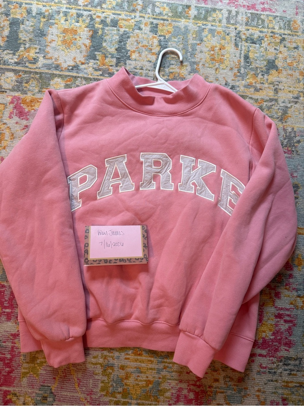 PARKER Pink Crewneck Sweatshirt - Women's Casual Pullover